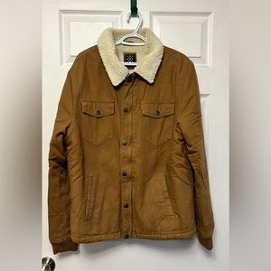 Brown Sherpa Lined Jacket